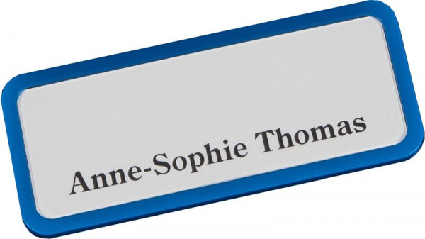 Eichner Badge con nome in plastica blu 9218-03005