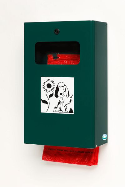 Distributore di sacchetti per rifiuti per cani VAR DS 6, verde muschio, 21196