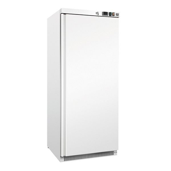 Congelatore Gastro-Inox in acciaio bianco 600 litri, raffreddamento statico, capacità netta 580 litri, 201.101