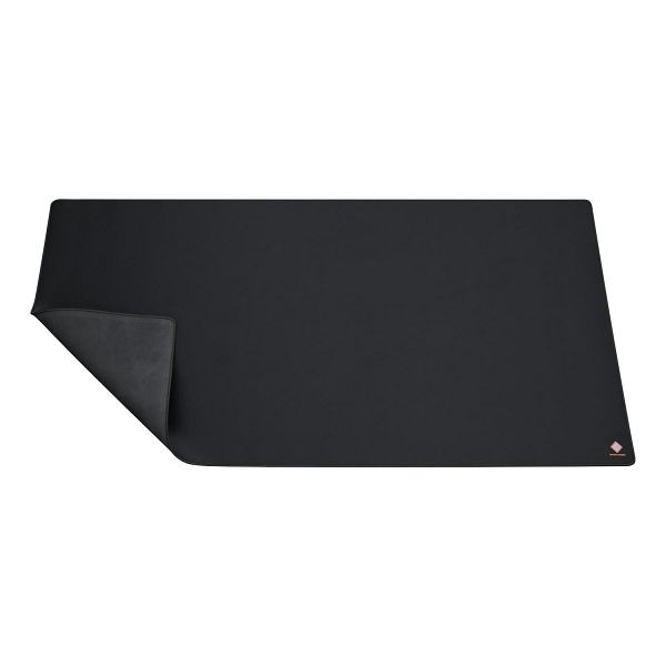 Tappetino per mouse Deltaco XXL (tappeto da scrivania, bordi cuciti, superficie in tessuto, ergonomico), GAM-081